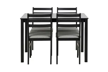 Lumino Matgrupp 110 cm + 4 st Matstolar - Svart - Möbler - Matplats - Matgrupp & matbord med stolar