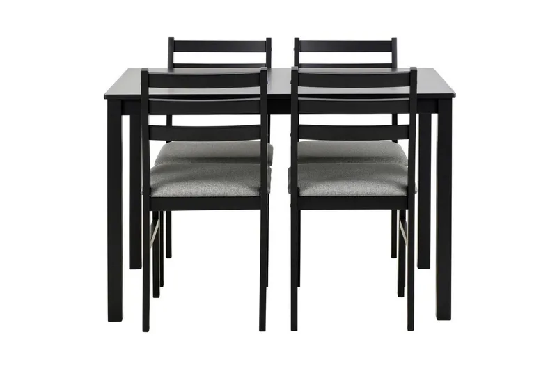 Lumino Matgrupp 110 cm + 4 st Matstolar - Svart - Möbler - Matplats - Matgrupp & matbord med stolar