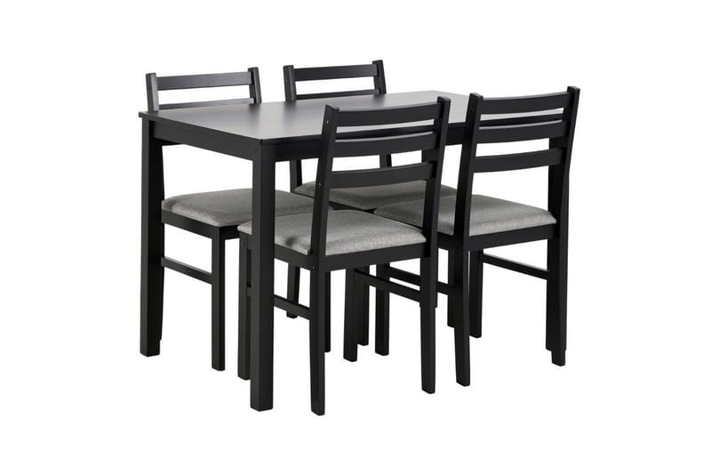 Lumino Matgrupp 110 cm + 4 st Matstolar - Svart - Möbler - Matplats - Matgrupp & matbord med stolar