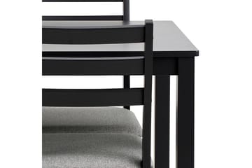 Lumino Matgrupp 110 cm + 4 st Matstolar - Svart - Möbler - Matplats - Matgrupp & matbord med stolar