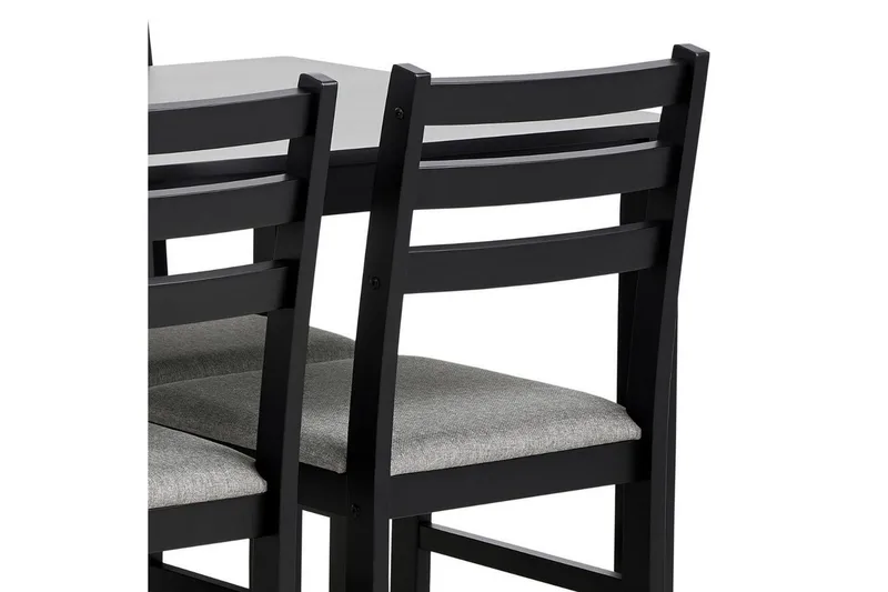 Lumino Matgrupp 110 cm + 4 st Matstolar - Svart - Möbler - Matplats - Matgrupp & matbord med stolar