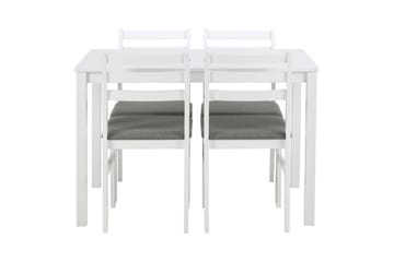 Lumino Matgrupp 110 cm + 4 st Matstolar - Vit - Möbler - Matplats - Matgrupp & matbord med stolar