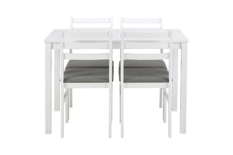 Lumino Matgrupp 110 cm + 4 st Matstolar - Vit - Möbler - Matplats - Matgrupp & matbord med stolar