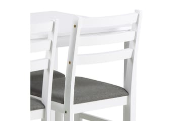 Lumino Matgrupp 110 cm + 4 st Matstolar - Vit - Möbler - Matplats - Matgrupp & matbord med stolar