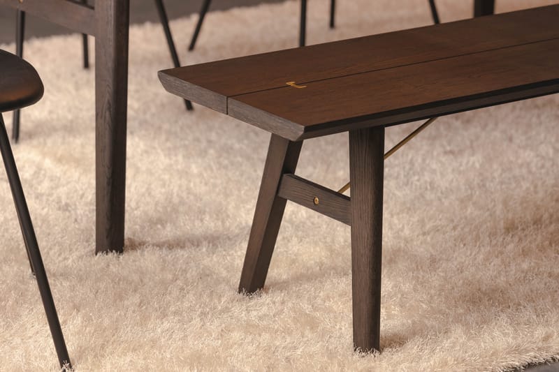 LUNING Matbord 200 cm inkl 4 LENOIR Stolar Natur/Brun - Matgrupp & matbord med stolar