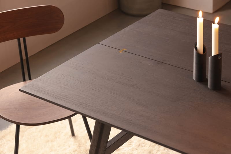LUNING Matbord 200 cm inkl 4 LENOIR Stolar Natur/Brun - Matgrupp & matbord med stolar