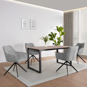 Luton Matbord 160x90 cm - Ek och svart - Möbler - Matplats - Matbord & köksbord