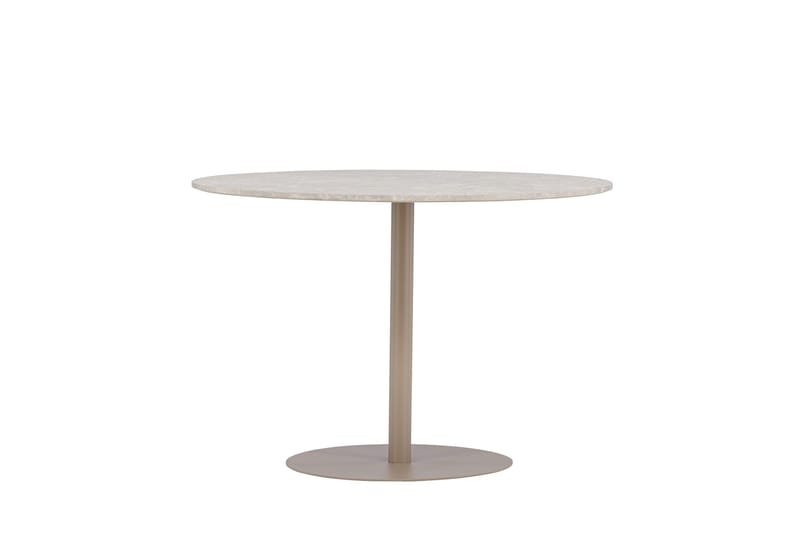 Lycke Runt Matbord 110 cm med Marmorutseende - Beige - Möbler - Matplats - Matbord & köksbord