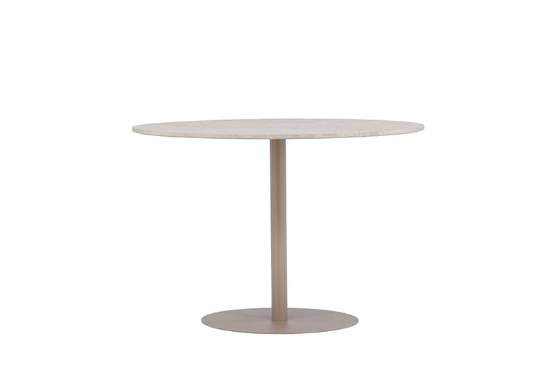 Lycke Runt Matbord 110 cm med Marmorutseende - Beige - Möbler - Matplats - Matbord & köksbord