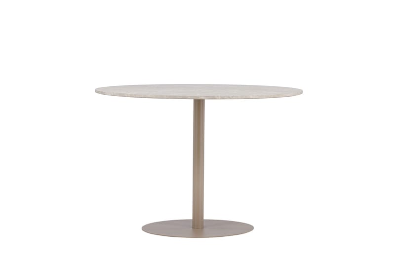 Lycke Runt Matbord 110 cm med Marmorutseende - Beige - Möbler - Matplats - Matbord & köksbord