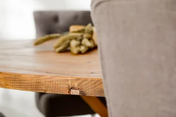 Lyon Matgrupp Ø150 cm Rund med 6 st Viktoria Stolar - Vintage Alm/Grå/Vit - Möbler - Matplats - Matgrupp & matbord med stolar
