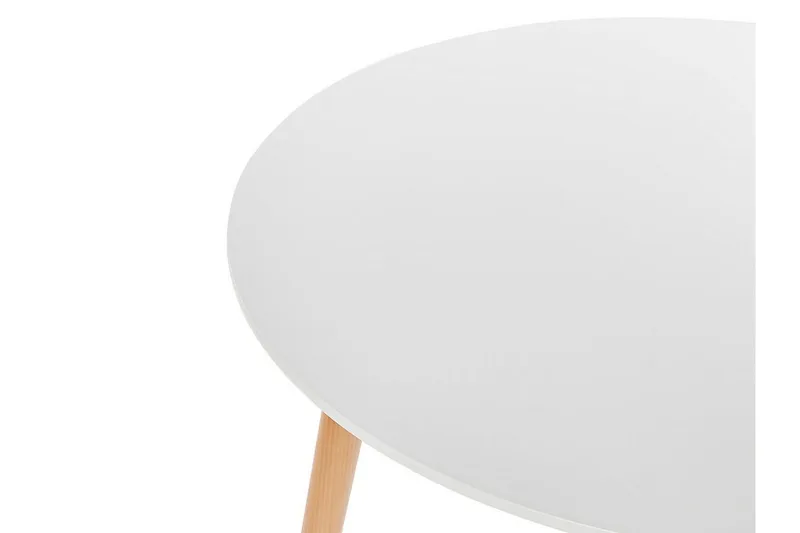 Magog Matbord 80 cm Rund - Vit/Ljusbrun - Möbler - Matplats - Matbord & köksbord