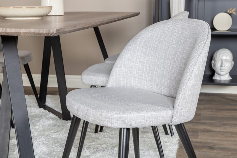 Malvina Matgrupp 180 cm Rektangulär med 6 Sedavi Stolar - Svart - Möbler - Matplats - Matgrupp & matbord med stolar