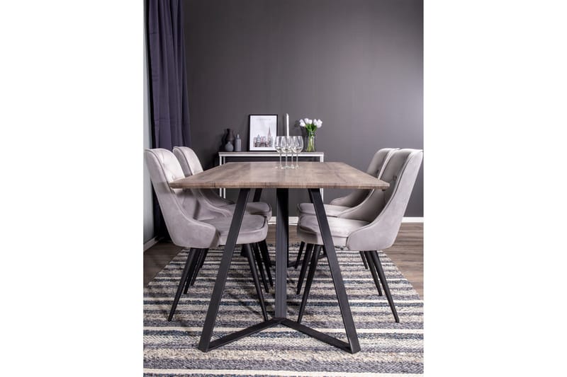 Malvina Matgrupp med 4 Valerie Lyx Sammetsstolar - Möbler - Matplats - Matgrupp & matbord med stolar
