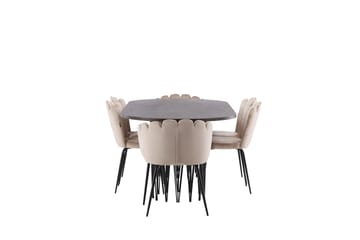 MAMFET Matgrupp  220 cm Oval Beige med 2 LIMHAMN Stolar - Möbler - Matplats - Matgrupp & matbord med stolar