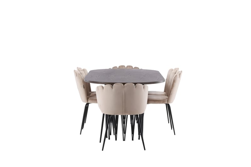 MAMFET Matgrupp  220 cm Oval Beige med 2 LIMHAMN Stolar - Möbler - Matplats - Matgrupp & matbord med stolar