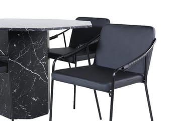 Marbs Matbord 110 cm Runt med 4 Tvista Barstol - Möbler - Matplats - Matgrupp & matbord med stolar