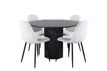 Marbs Matbord 110 cm Runt med 4 Polar Matstol - Möbler - Matplats - Matgrupp & matbord med stolar