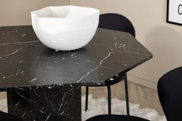 Marbs Matgrupp 110 cm Rund inkl 4 Moncoll Stolar - Svart - Möbler - Matplats - Matgrupp & matbord med stolar