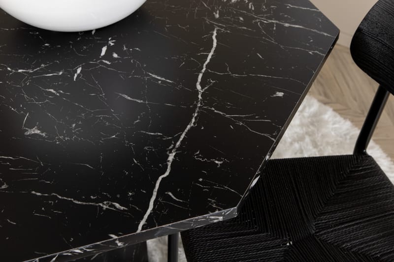 Marbs Matgrupp 110 cm Rund med 4 Polly stolar - Svart - Möbler - Matplats - Matgrupp & matbord med stolar