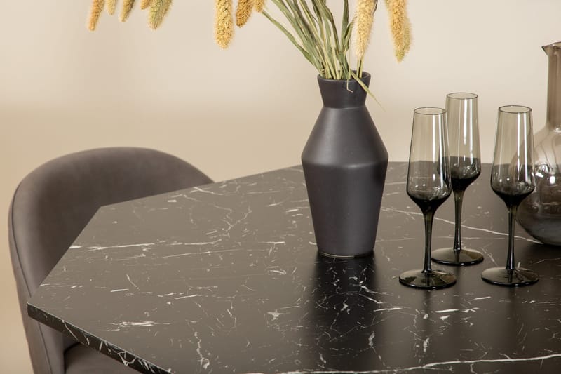 Marbs runt matbord med 4st Velvet matstol - Möbler - Matplats - Matgrupp & matbord med stolar