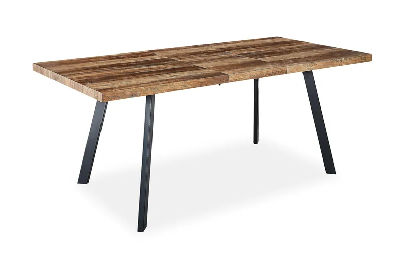 Marcelen Matbord Förlängningsbart med illäggsskiva +  6 st Nibe stol beige med valnöt ben - Brun/Beige - Möbler - Matplats - Matgrupp & matbord med stolar