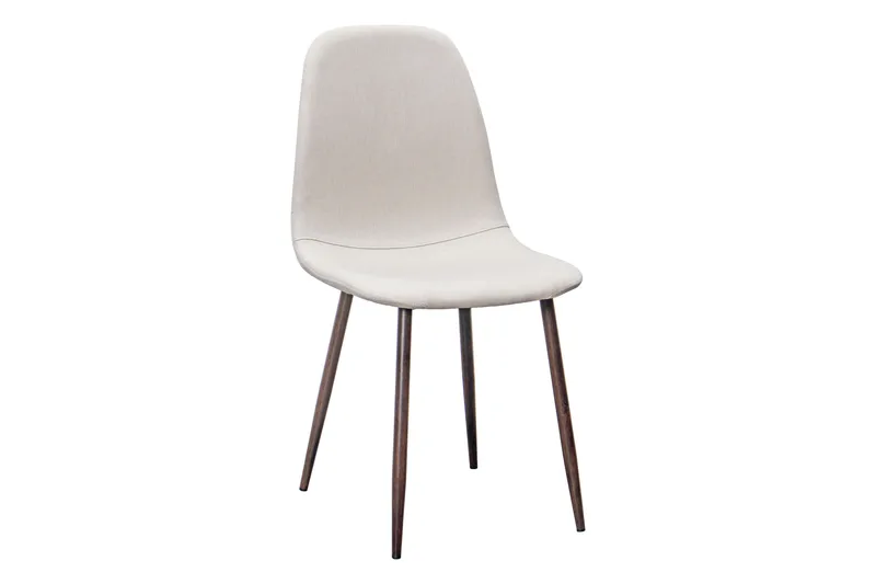 Marcelen Matbord Förlängningsbart med illäggsskiva +  6 st Nibe stol beige med valnöt ben - Brun/Beige - Möbler - Matplats - Matgrupp & matbord med stolar