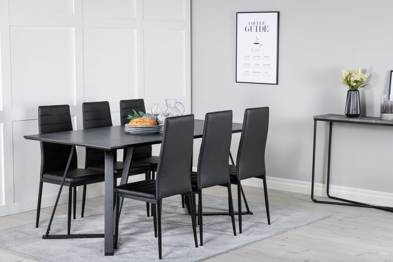 Marina Matbord 180 cm med 6 Slim Matstol
