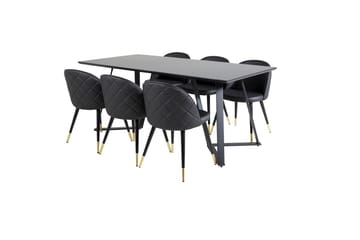 Marina Matbord 180 cm med 6 Velvet Deluxe Matstol - Möbler - Matplats - Matgrupp & matbord med stolar
