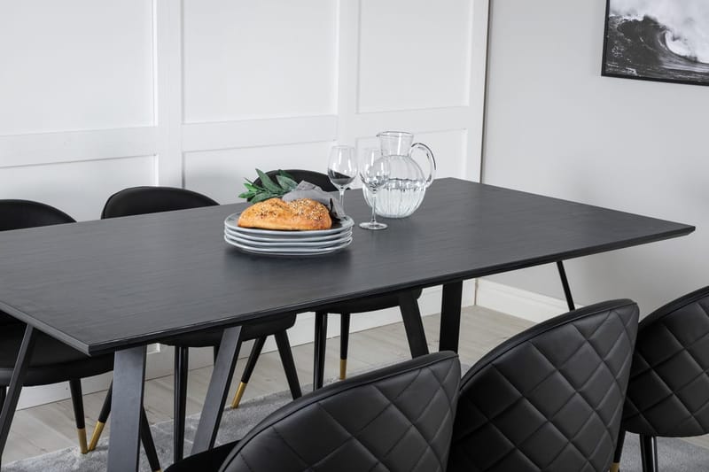Marina Matbord 180 cm med 6 Velvet Deluxe Matstol - Möbler - Matplats - Matgrupp & matbord med stolar