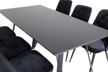 Marina Matbord 180 cm med 6 Velvet Deluxe Sammetstol - Möbler - Matplats - Matgrupp & matbord med stolar