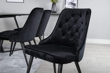 Marina Matbord 180 cm med 6 Velvet Deluxe Sammetstol - Möbler - Matplats - Matgrupp & matbord med stolar