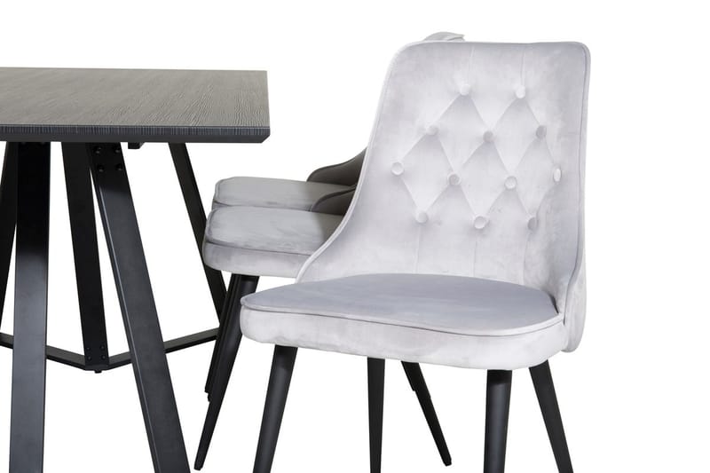Marina Matbord 180 cm med 6 Velvet Deluxe Sammetstol - Möbler - Matplats - Matgrupp & matbord med stolar