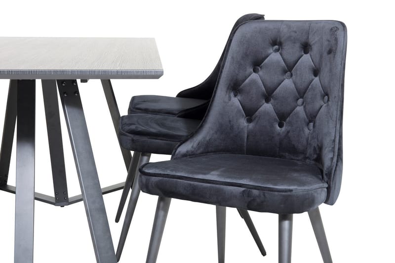Marina Matbord 180 cm med 6 Velvet Deluxe Sammetstol - Möbler - Matplats - Matgrupp & matbord med stolar