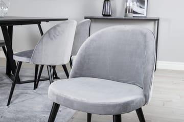 Marina Matbord 180 cm med 6 Velvet Köksstol Sammet - Möbler - Matplats - Matgrupp & matbord med stolar