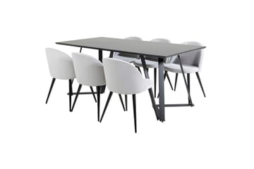Marina Matbord 180 cm med 6 Velvet Matstol Manchester - Möbler - Matplats - Matgrupp & matbord med stolar