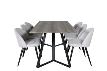Marina Matbord 180 cm med 6 Velvet Matstol - Möbler - Matplats - Matgrupp & matbord med stolar