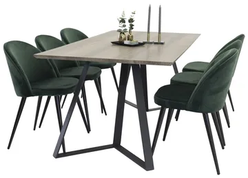 Marina Matbord 180 cm med 6 Velvet Sammetsstol - Möbler - Matplats - Matgrupp & matbord med stolar