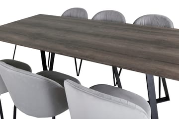 Marina Matbord 180 cm med 6 Wrinkles Matstol - Möbler - Matplats - Matgrupp & matbord med stolar
