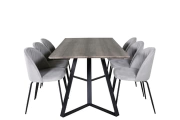Marina Matbord 180 cm med 6 Wrinkles Matstol - Möbler - Matplats - Matgrupp & matbord med stolar