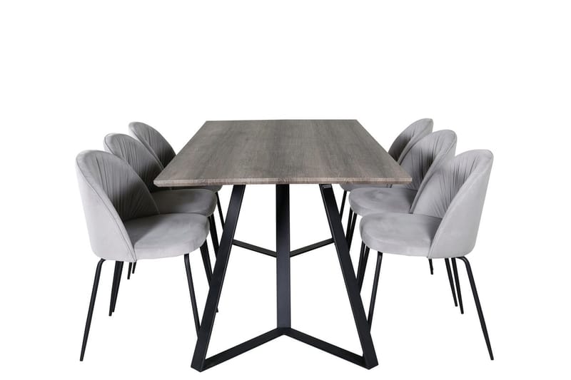 Marina Matbord 180 cm med 6 Wrinkles Matstol - Möbler - Matplats - Matgrupp & matbord med stolar