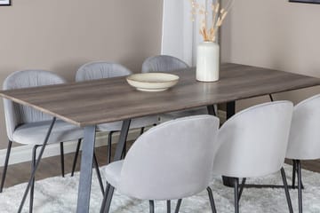 Marina Matbord 180 cm med 6 Wrinkles Matstol - Möbler - Matplats - Matgrupp & matbord med stolar