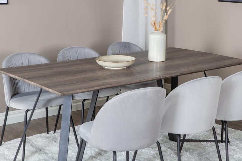 Marina Matbord 180 cm med 6 Wrinkles Matstol - Möbler - Matplats - Matgrupp & matbord med stolar