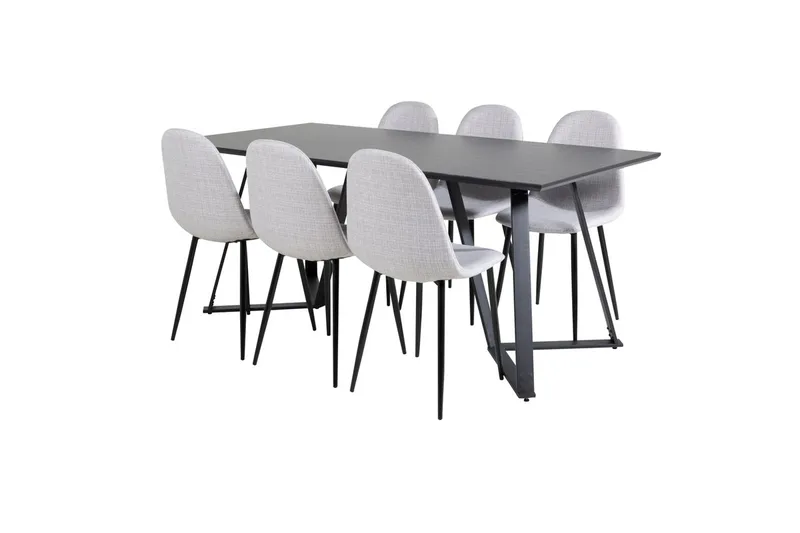 Marina Matbord 180 cm med 6 Polar Matstol