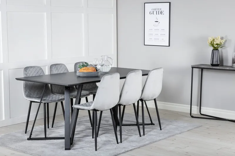 Marina Matbord 180 cm med 6 Polar Matstol