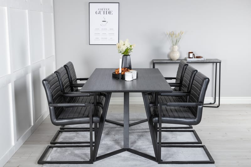 Marina Matgrupp 180 cm Rektangulär med 6 Art Stolar - Möbler - Matplats - Matgrupp & matbord med stolar