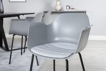 Marina Matgrupp 180 cm Rektangulär med 6 Comfort stolar - Svart - Möbler - Matplats - Matgrupp & matbord med stolar