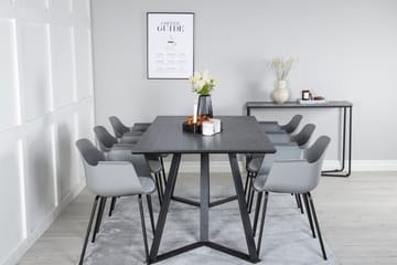 Marina Matgrupp 180 cm Rektangulär med 6 Comfort stolar - Svart - Möbler - Matplats - Matgrupp & matbord med stolar