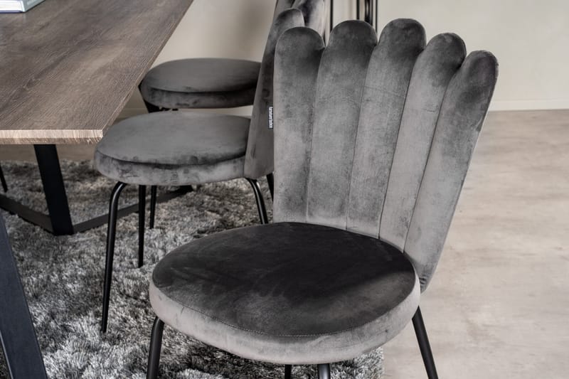 Marina Matgrupp 180 cm Rektangulär med 6 Limhamn stolar - Svart - Möbler - Matplats - Matgrupp & matbord med stolar