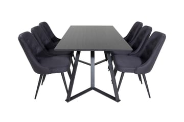 Marina Matgrupp 180 cm Rektangulär med 6 Velvet Deluxe stolar